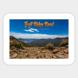 Trail Ridge Road in Rocky Mountain National Park Sticker